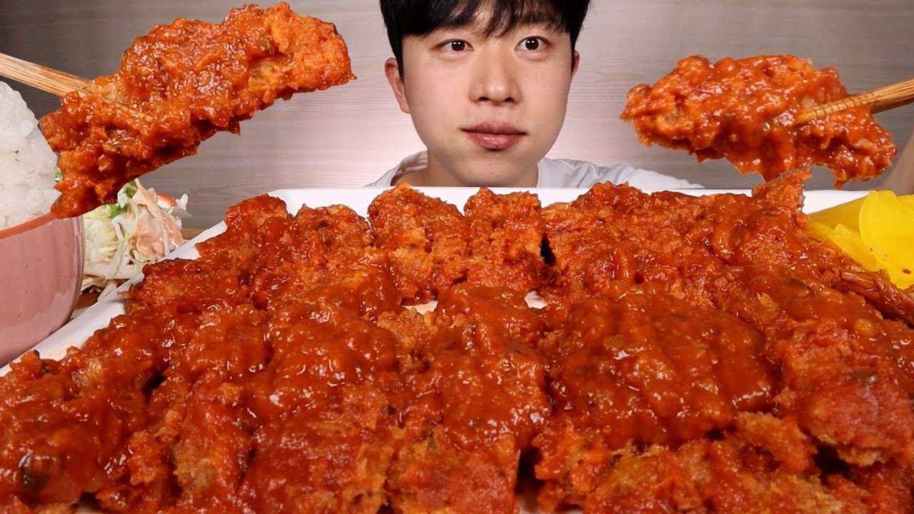 녹진하게 눅눅한 경양식 왕돈까스... 흰 쌀밥이랑 소스 더 부어서 먹방 !!! ASMR MUKBANG  Pork Cutlet RICE EATING SHOW