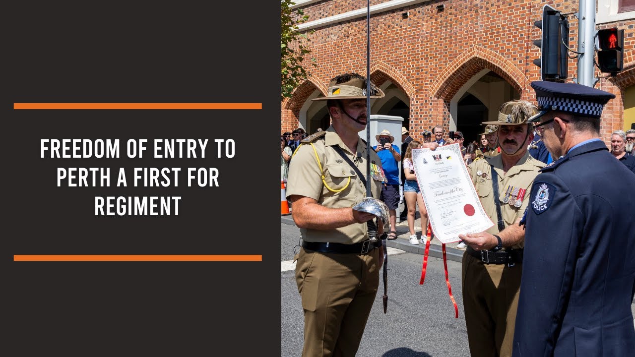 Freedom of entry to Perth a first for regiment