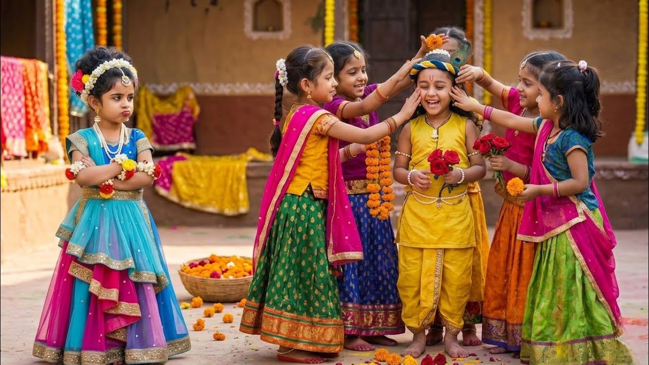कान्हा संग गोपियों की शरारत देख भड़क उठीं राधा | Yashomati Maiyaa Ke Nandlala | Krishna Leela