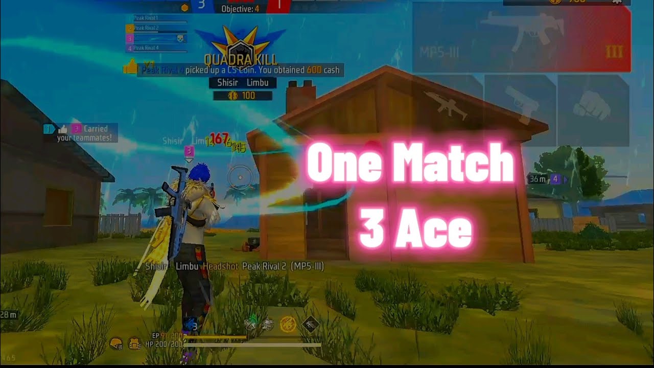 1 Match 3 quadra Kill 😱🔥 || Shisir Limbu || 1 VS 4 