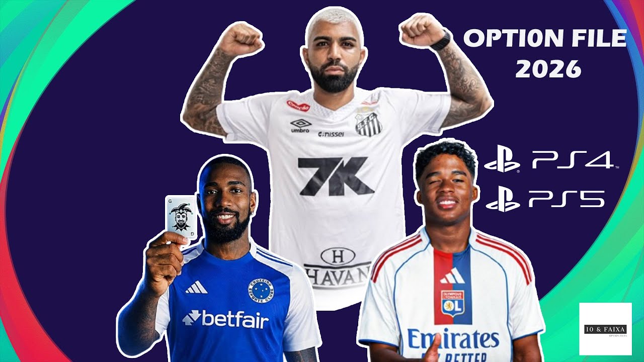 PES 2021 OPTION FILE FEVEREIRO DE 2026 - ATUALIZAÇÃO COMPLETA PS4, PS5 e PC