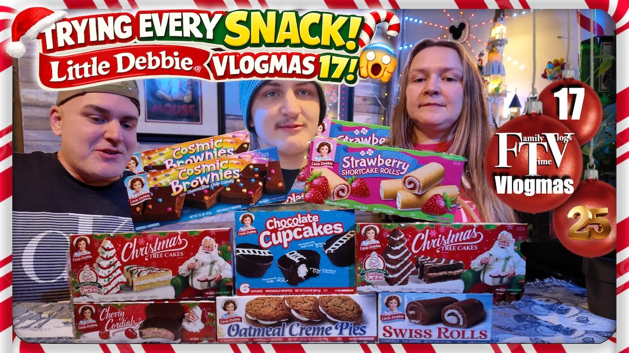 Пробуем ВСЕ закуски Little Debbie | Дегустация 17 вкусов в рамках Vlogmas 🎄Обзор праздничной еды