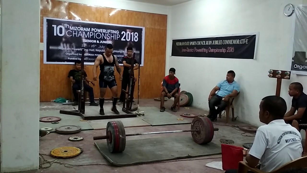Powerlifter Abraham. Mizo Deadlift 265 kg