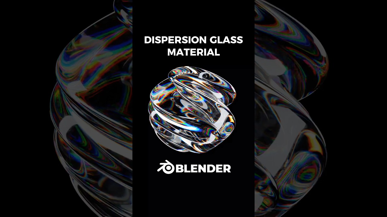 Dispersion glass material in Blender 💎 #3d #blender3d #b3d #blendermaterials#blendermaterial
