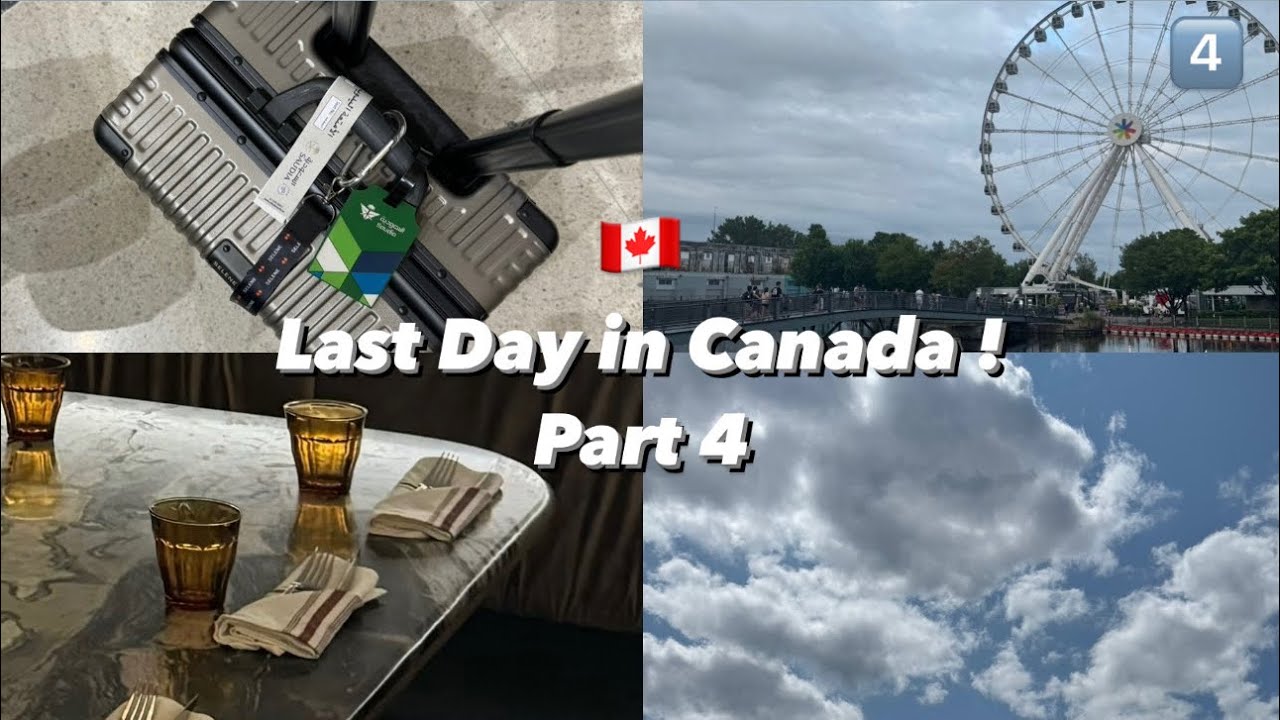 فلوقات كندا 4🇨🇦 || آخر يوم في مدينة كيبك + رحنا مونتريال وتأخرت الرحلة ٢٩ ساعة!