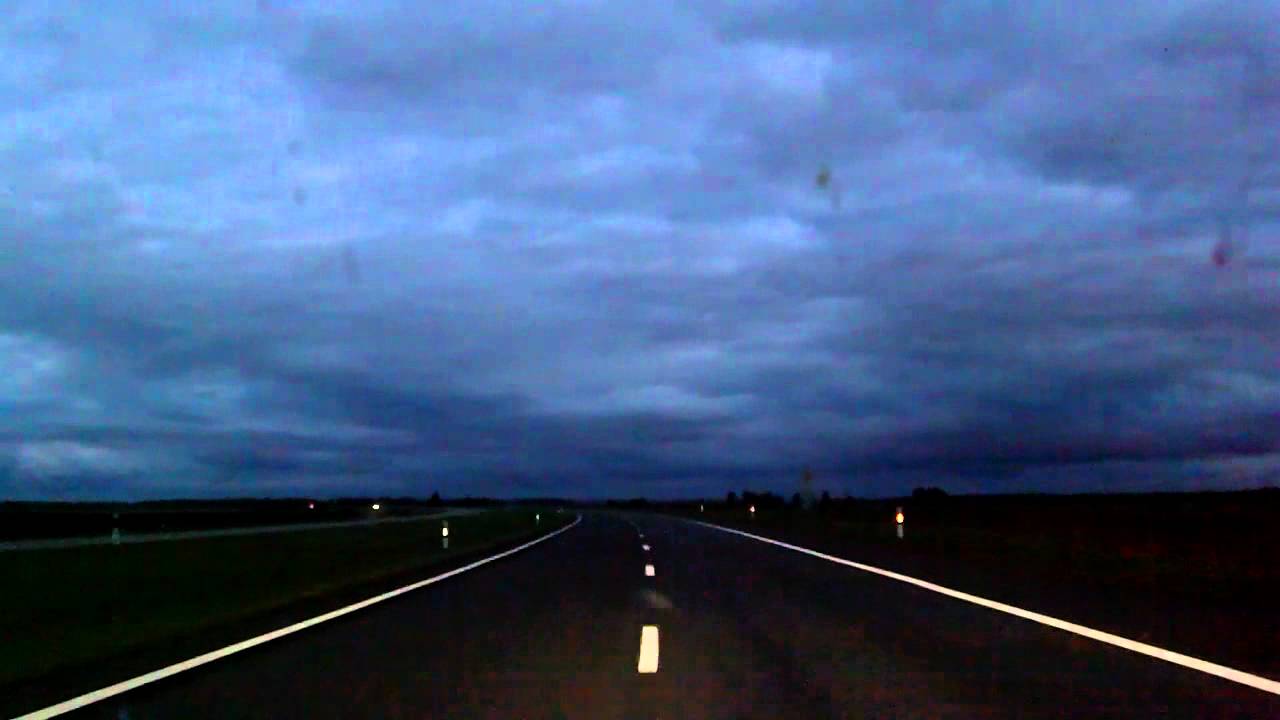 Литва: road A10, near Raubonys {Lithuania}  - Vilnius 27/08/2012 (timelapse 4x)