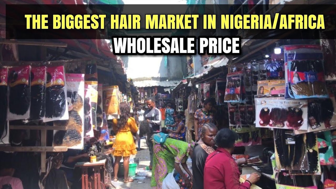 MARKET VLOG | THE BIGGEST HAIR MARKET IN NIGERIA| WHERE THEY SELL ALL KINDS OF HAIR WHOLESALE PRICE