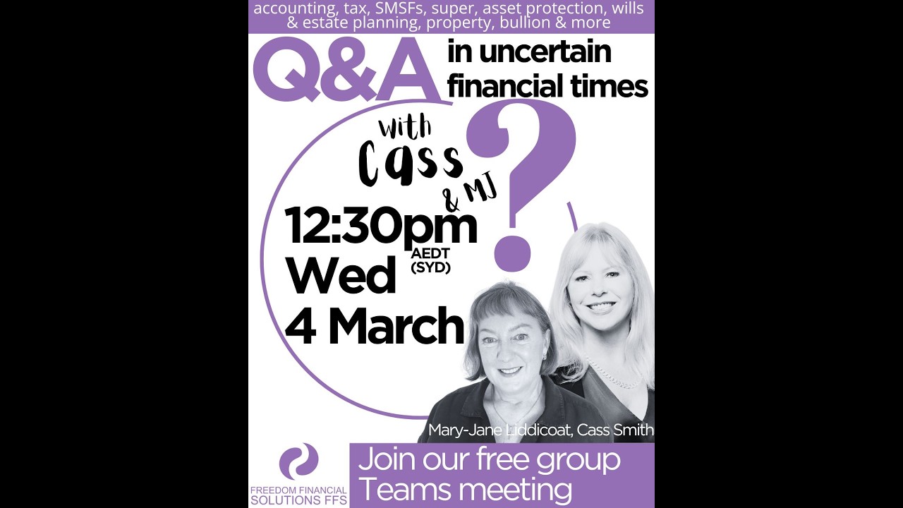 Group Financial Q&A with Cass & MJ - 4 March 2026