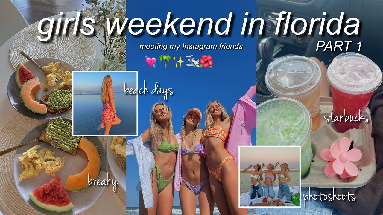 GIRLS WEEKEND TRAVEL VLOG: flying to florida, beach days, photoshoots, game nights & girl talk!! 🌺✨