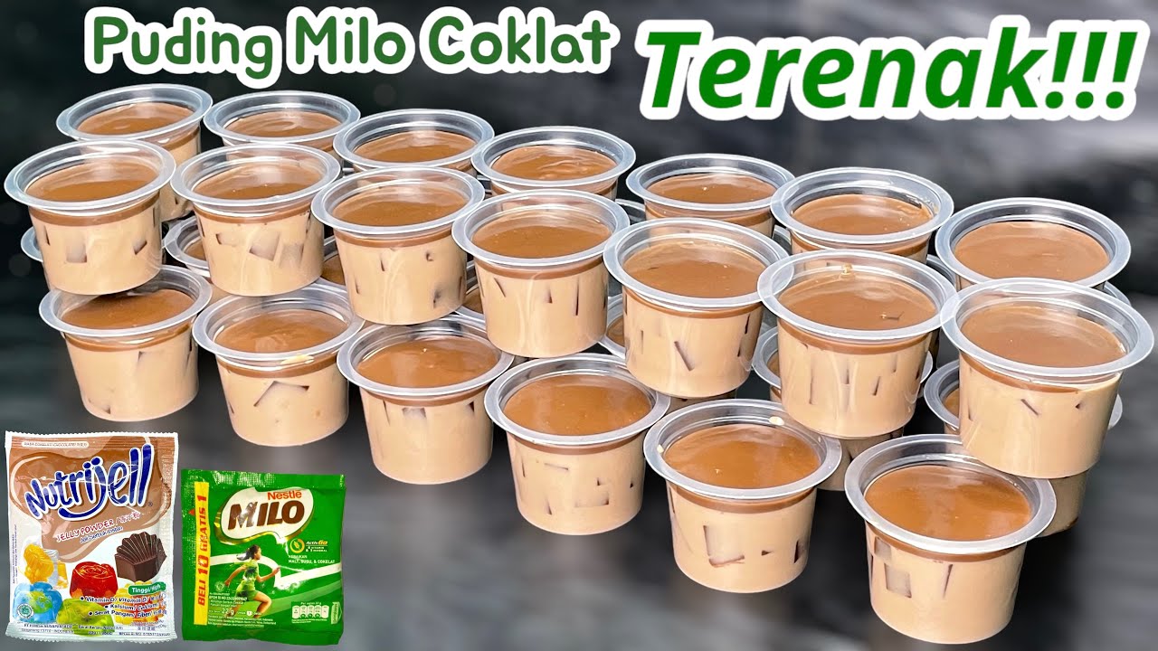 Puding Coklat Milo Terenak‼️ Makan 10 Cup baru puas , Nyoklat Lumer pokoknya nyesel ga cobain