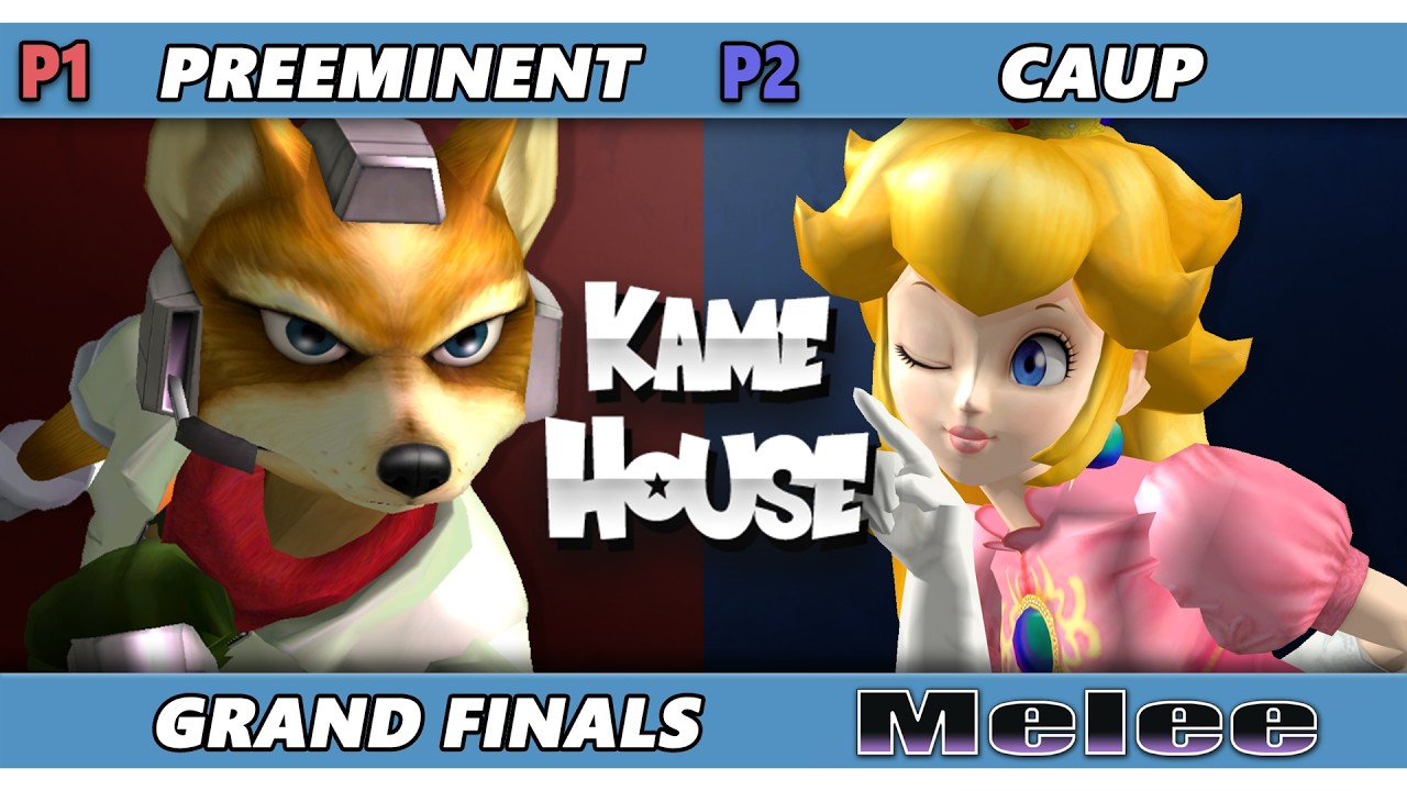 Kame House 146 GRAND FINALS - CAUP (Peach) Vs. Preeminent (Fox) Smash Melee - SSBM