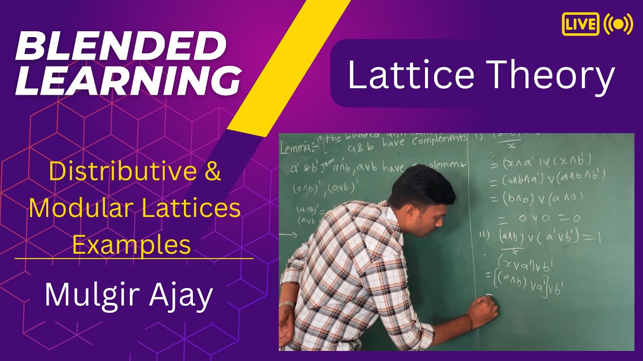 Blended Learning-4 | Mulgir Ajay | Lattice Theory |  M.Sc. Mathematics | SRTM University, Nanded