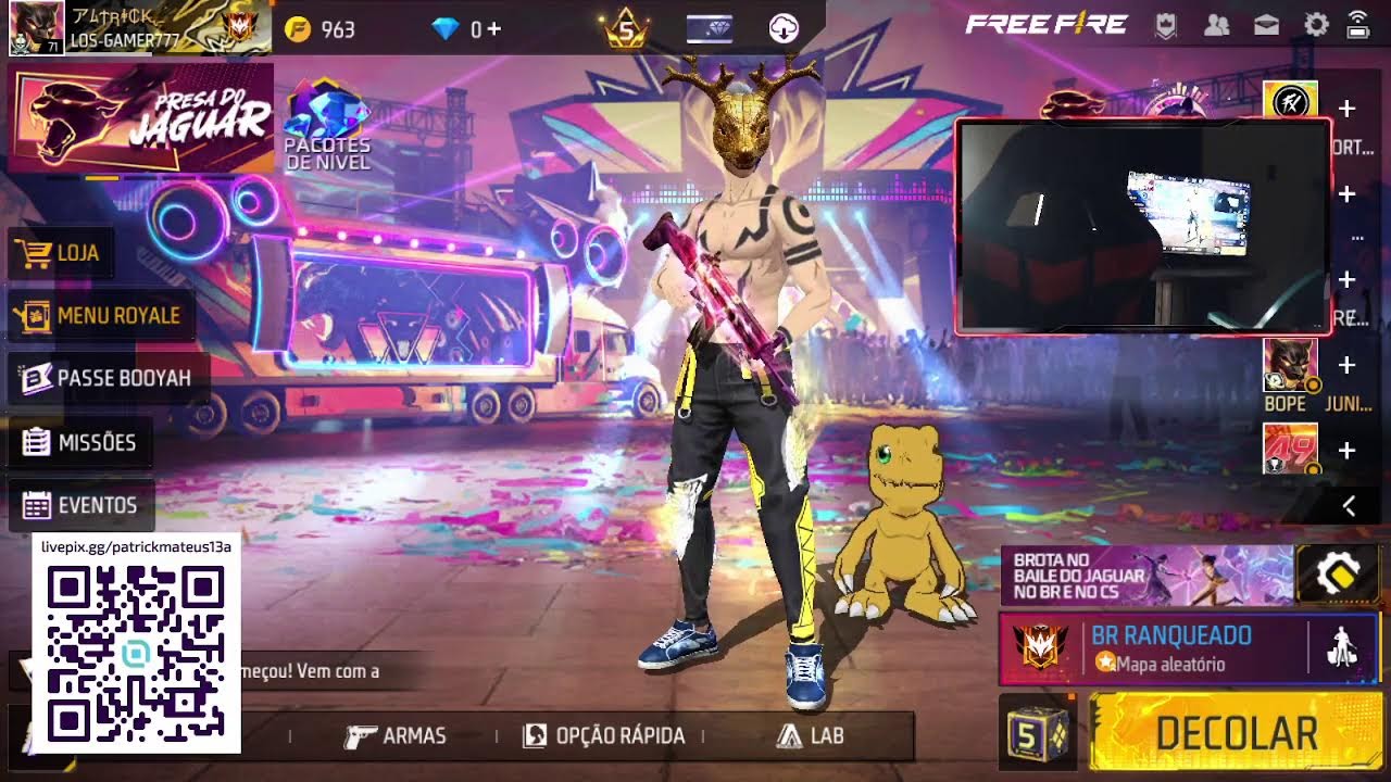 live DE FREE FIRE RUMO AO TOP GLOBAL SIMBORA rumo a 1k  de inscritos VAI DAR BOM FAZENDO HISTORIA???