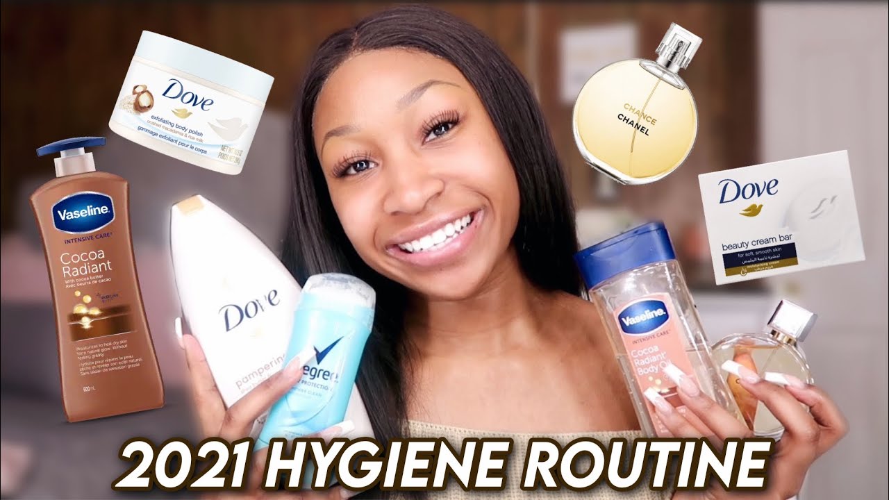 2021 HYGIENE ROUTINE! 💗 dove body wash, exfoliating, body butter, fragrance & more | Anaiya Forever