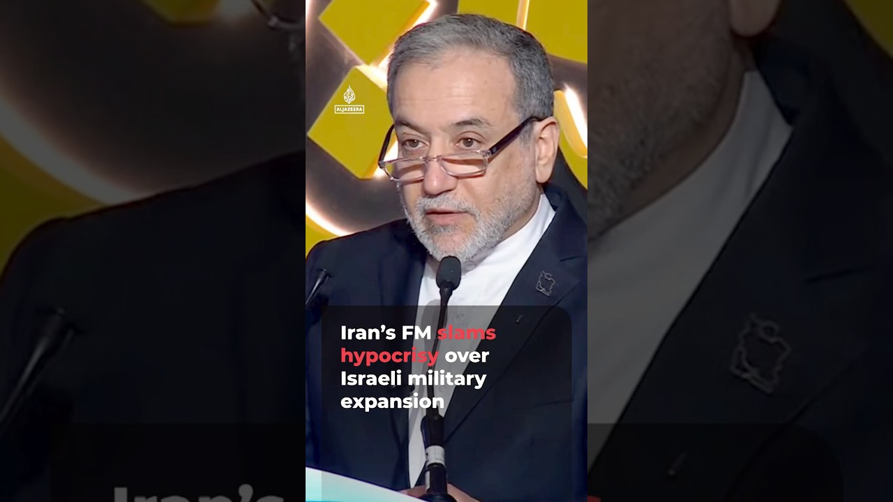 Iran&rsquo;s foreign minister slams hypocrisy over Israeli military expansion | AJ #shorts