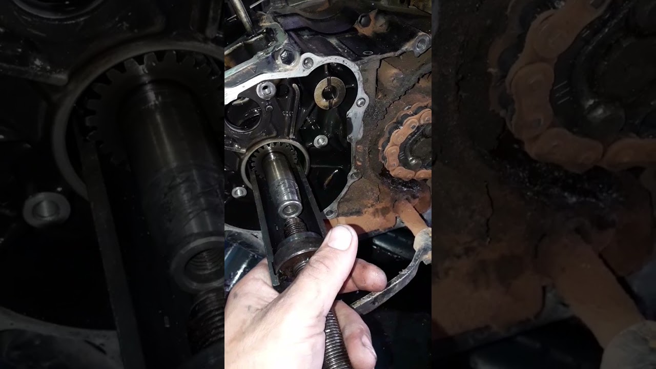 como sacar engrenagem do comando da cg 125, sem desmontar o motor todo!