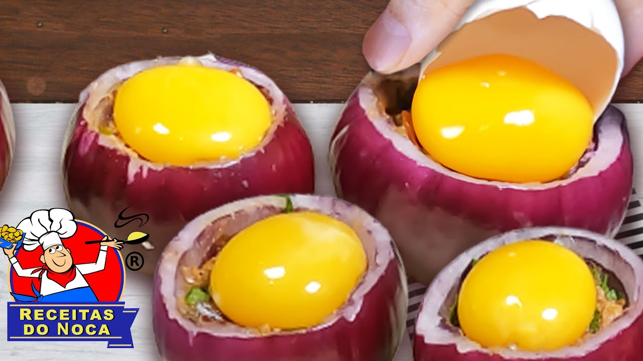 Deliciosa CEBOLA RECHEADA no Forno🧅🥚Muito fácil e prático de preparar. Todos amam essas cebolas