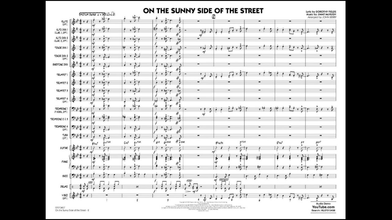 On the Sunny Side of the Street arr. John Berry