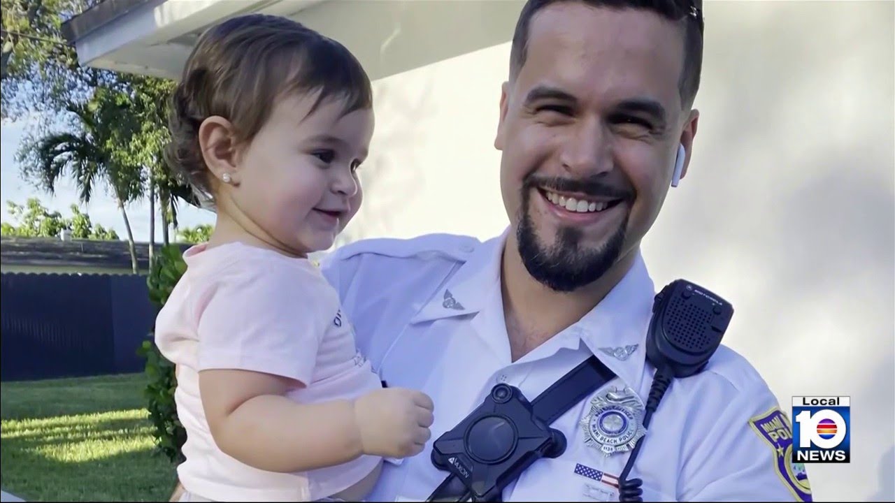 Procession, public memorial service held for Miami Beach Police Officer killed in motorcycle crash