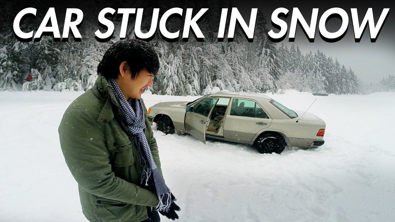 Stranded... Car Stuck in Snow - Vlog #29 - LIFE OF BRI