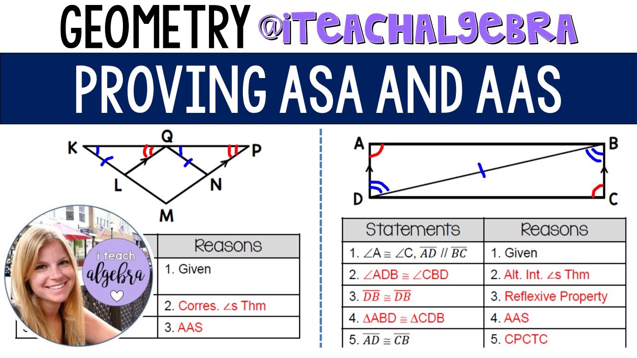 Geometry - ASA and AAS Triangle Congruence Proofs