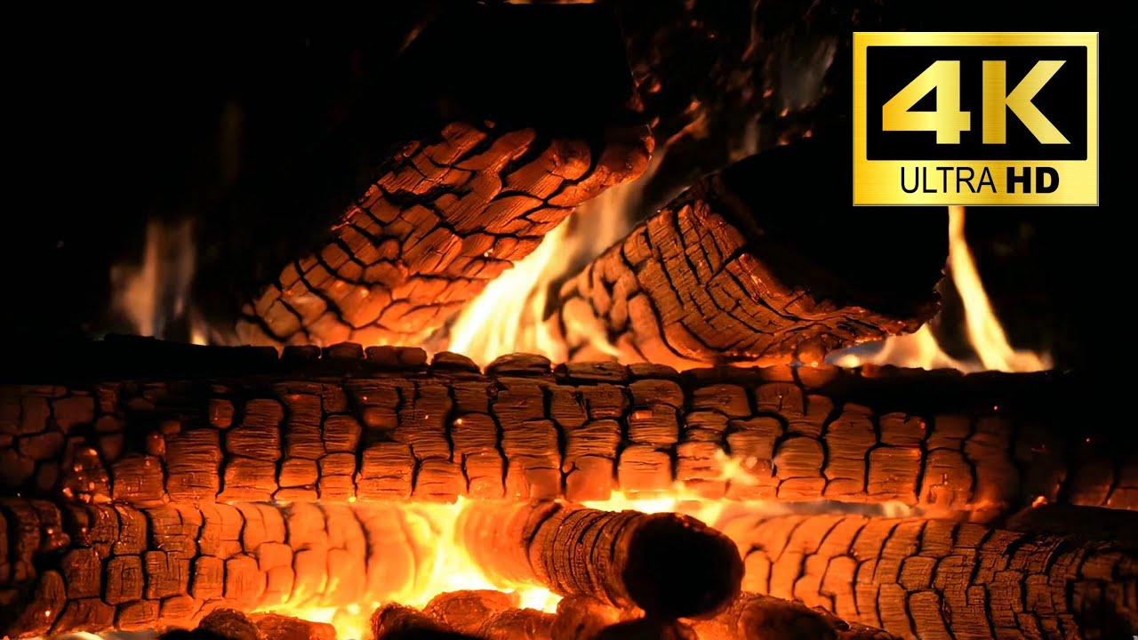 Огонь вблизи - 4K 10H - #fireplace10hours #screensaver #fireplace