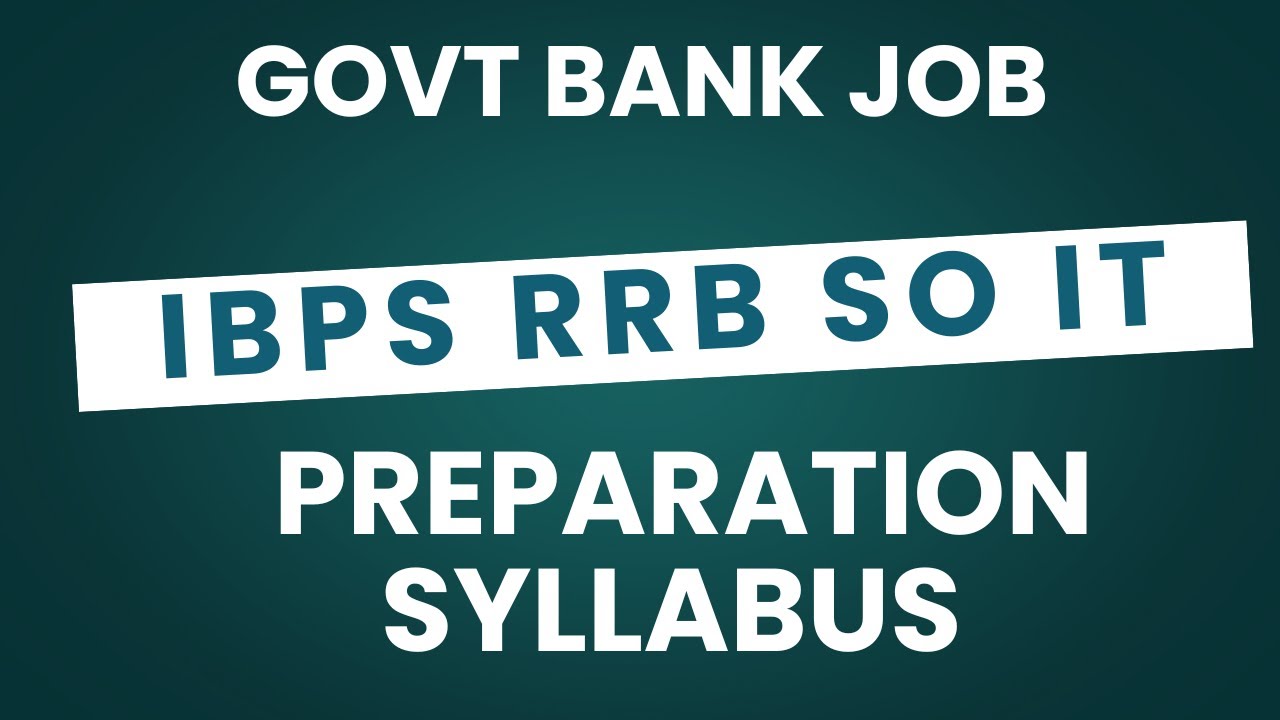 RRB SO IT Syllabus | Preparation