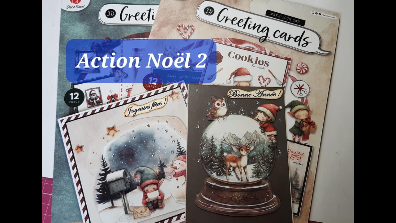 Haul Action scrapbooking Noël (partie 2) 2025. Greeting Cards. Idées de réalisation.