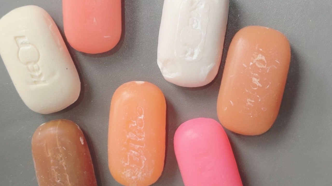 ASMR cutting dry soap/oddly carving soap/satisfying relaxing crunchy sounds/Crushing soap ASMR #4637