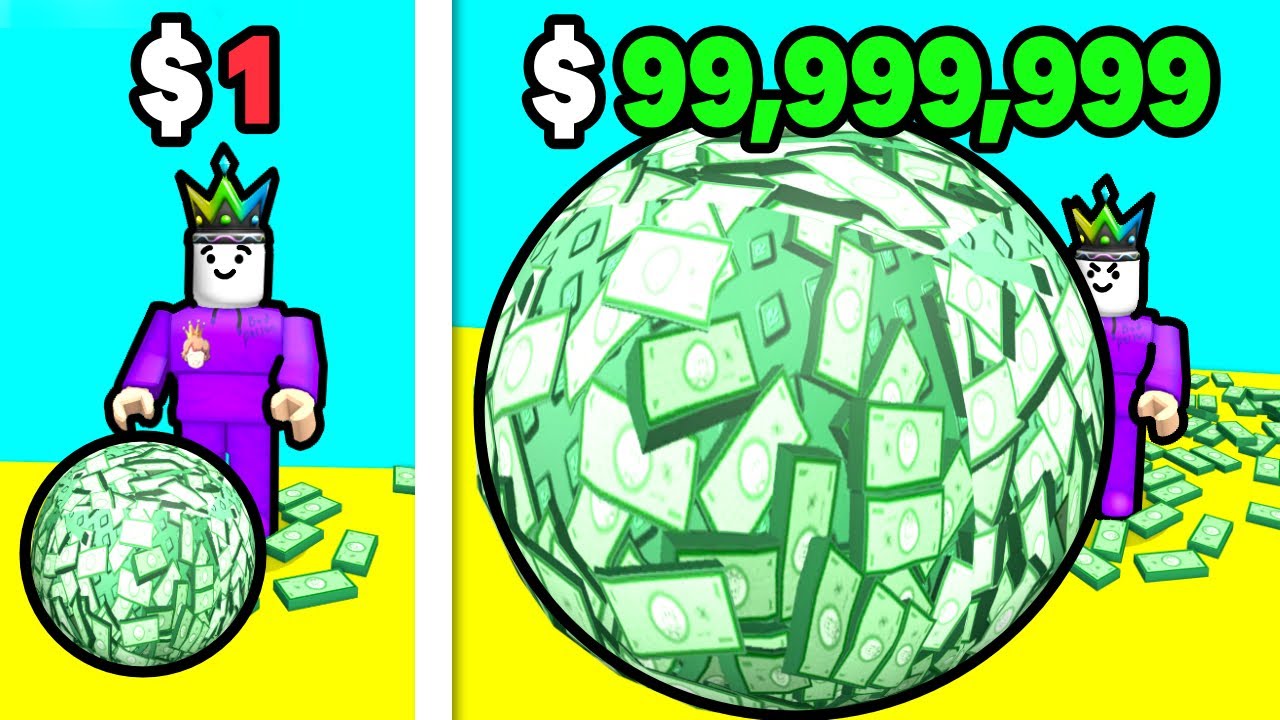 I BUILT The BIGGEST BALL Of MONEY On Roblox