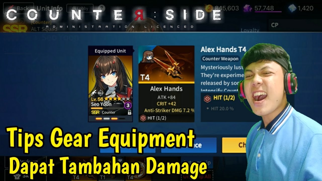 Tips Guide Gear Equipment!!Bisa Dapat Tambahan Damage - Counter Side Gameplay