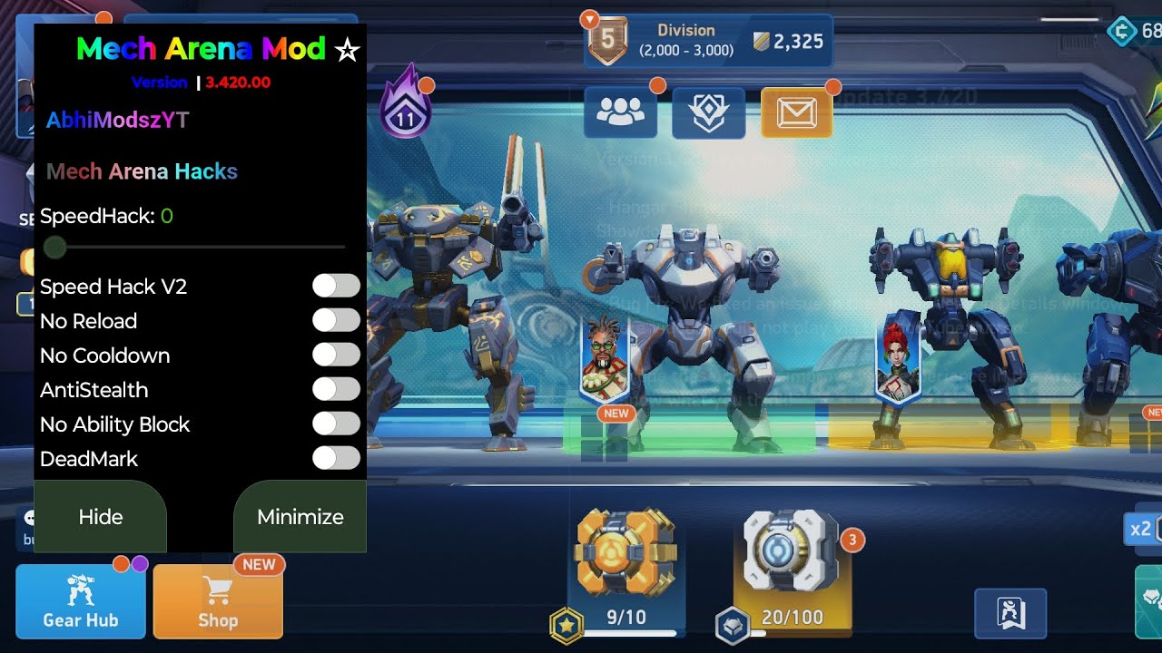 MECH ARENA MOD MENU LETEST VERSION | SPEED HACK | NO RELOAD | 1 HIT KILL! |