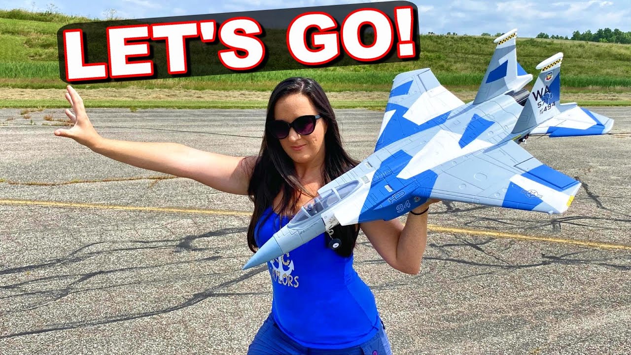 INSANE FAST STUNT FIGHTER JET! - E-Flite F15 Eagle RC EDF Jet - TheRcSaylors
