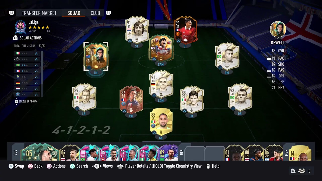 FUT 23 - With 91 Cruyff, 93 Cafu, 90 Jairzinho, 89 Martial, 91 Lahm, 86 Kimpembe!