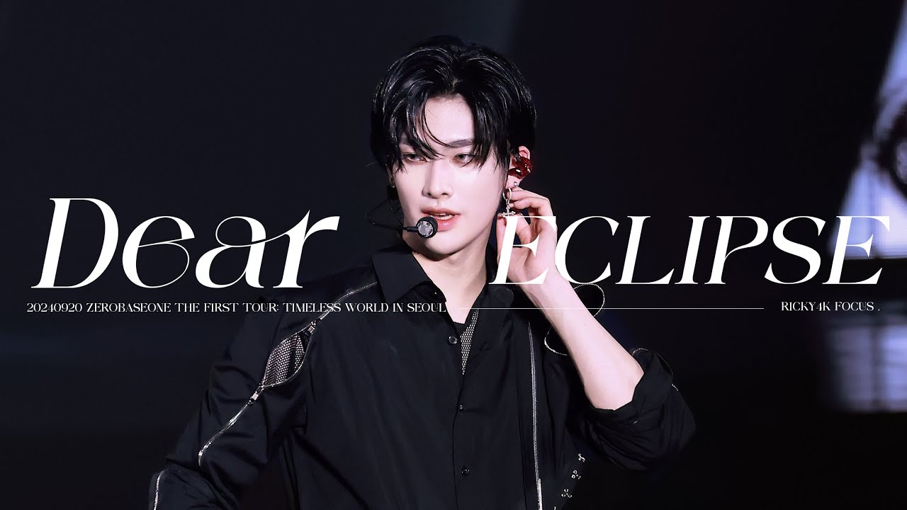 [4K RICKY] 240920 ZEROBASEONE THE FIRST TOUR TIMELESS WORLD : Dear ECLIPSE 리키 RICKY 4K 직캠 FOCUS