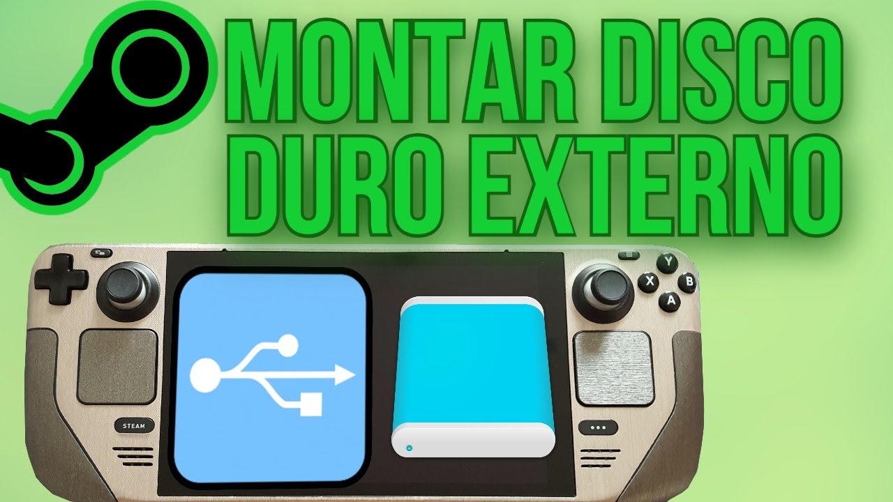 MONTAR disco externo en STEAM DECK