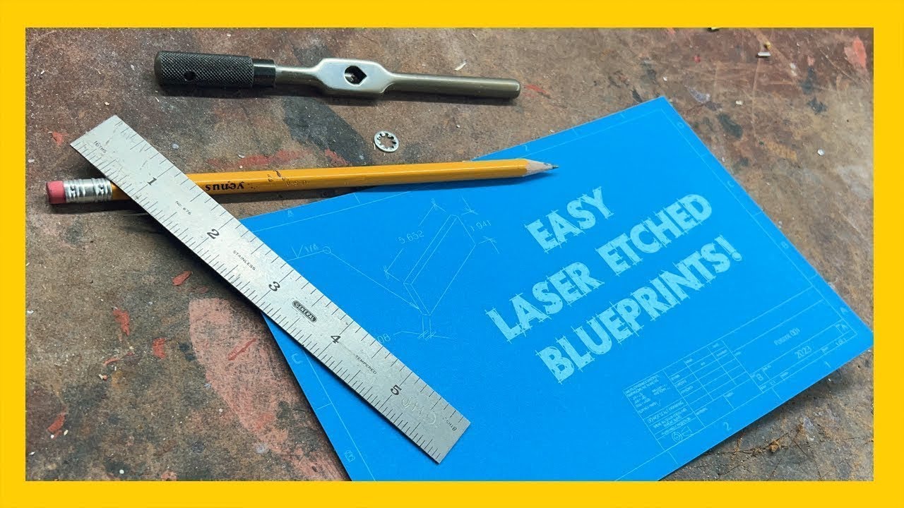 Creating Vintage Blueprint Style Art with Laser Etching on your Ortur laser master 3