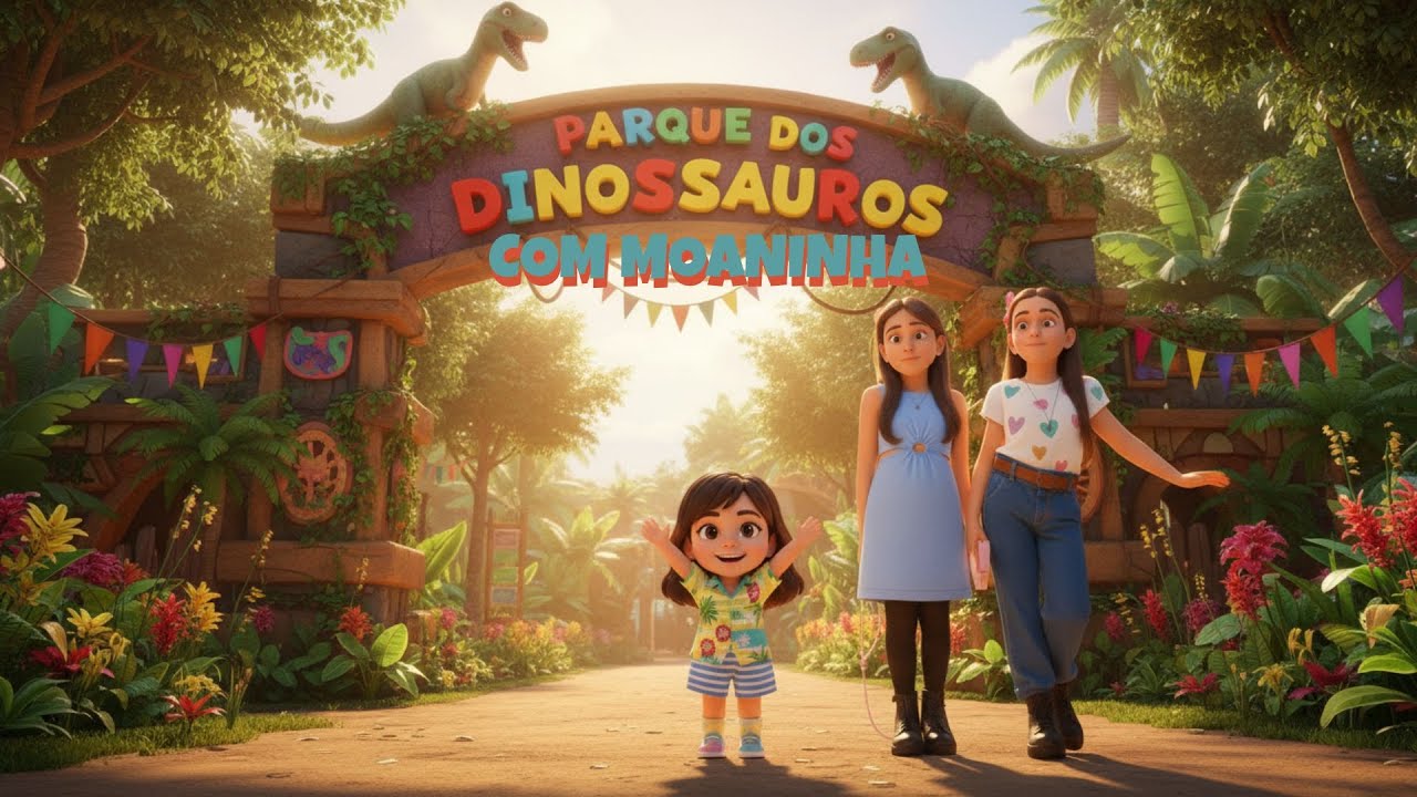 MUITA DIVERSÃO NO PARQUE DOS DINOSSAUROS COM A MOANINHA