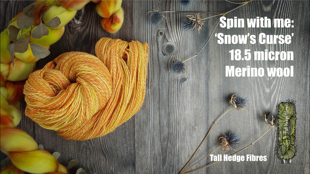 Spin with me: Hand spinning 'Snow's Curse' 18.5 micron merino wool into fingering weight yarn