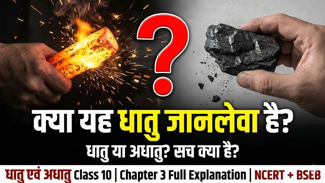 धातु एवं अधातु Class 10 | Chapter 3 Full Explanation in Hindi | NCERT + BSEB | Metals & Non Metals