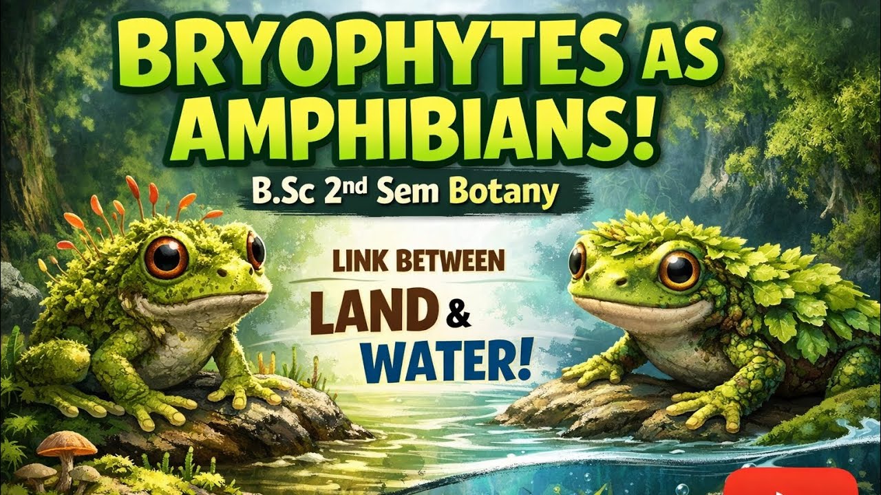 Bryophytes as Amphibians of plant kingdom B.Sc 2nd sem Botany @Florafauna_world2007 