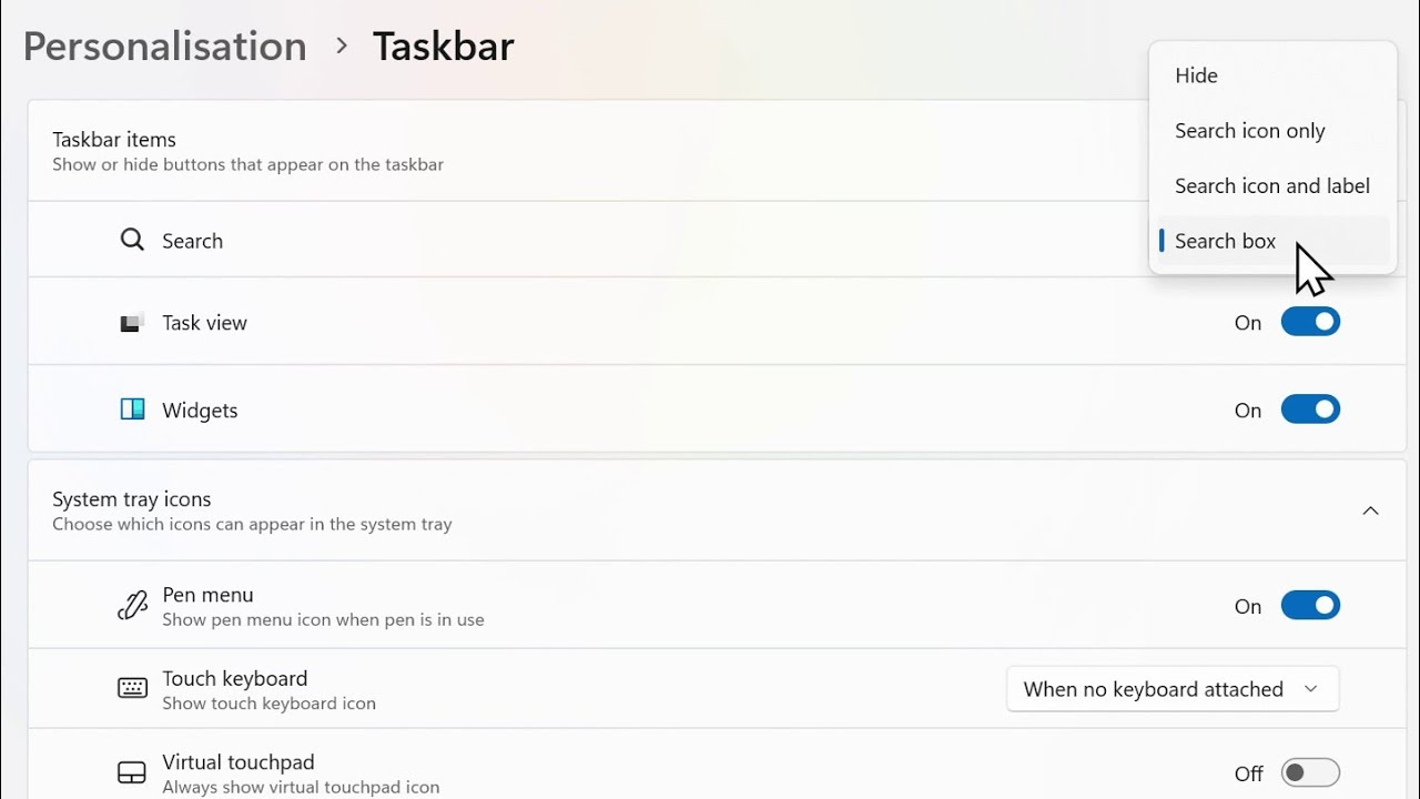 Как удалить значок виджета с панели задач в Windows 11