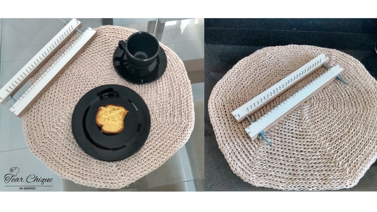 COMO FAZER UM SOUSPLAT NO TEAR DE PREGOS | LOOM KNITTING PLACEMAT #sousplat #jogoamericano