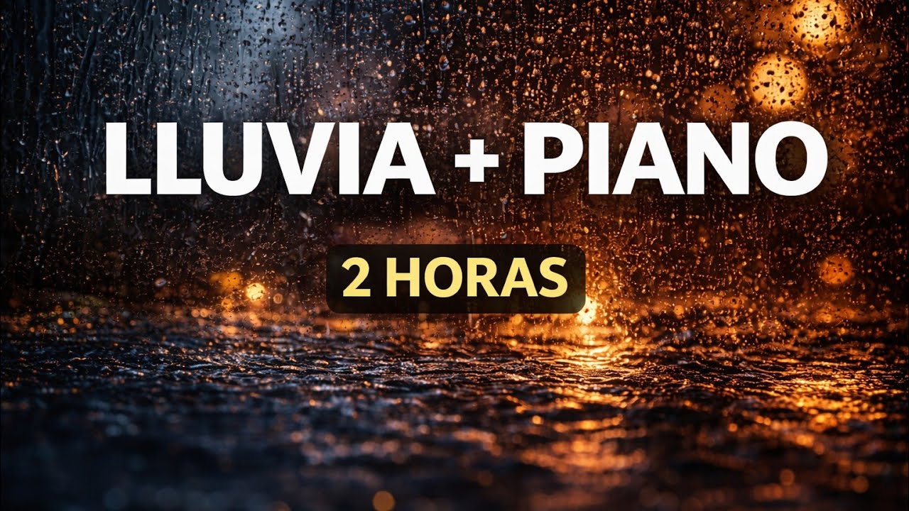 Lluvia Suave + Piano para Dormir Profundo 🌧️🎹 (2 Horas) — Relajación Total