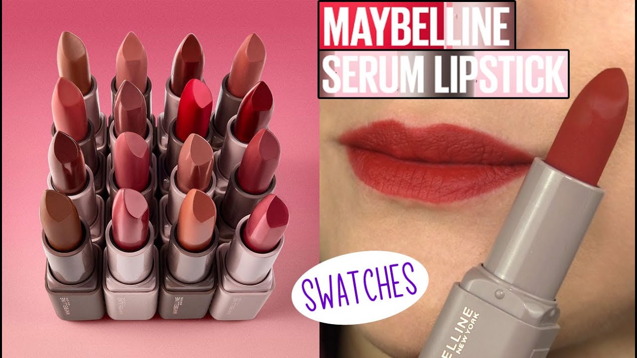 Обзор и свотчи помад Maybelline Serum