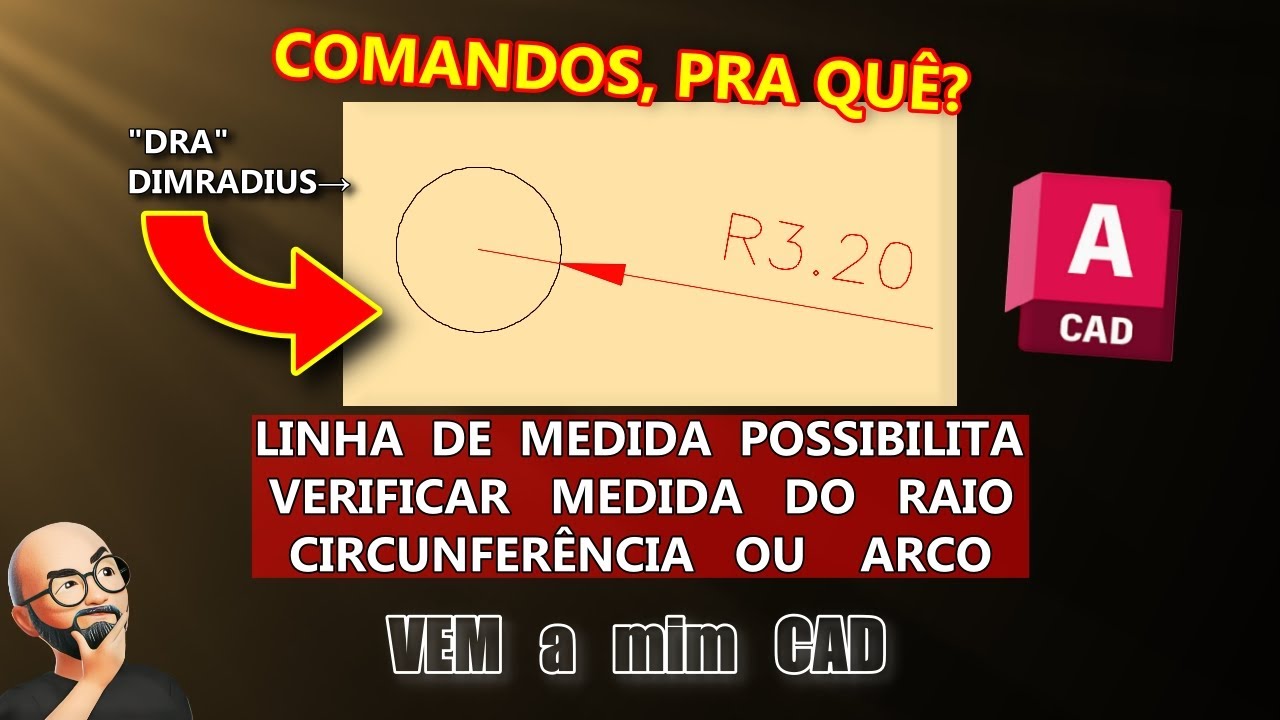 Como Cotar ou Medir Raio AutoCAD