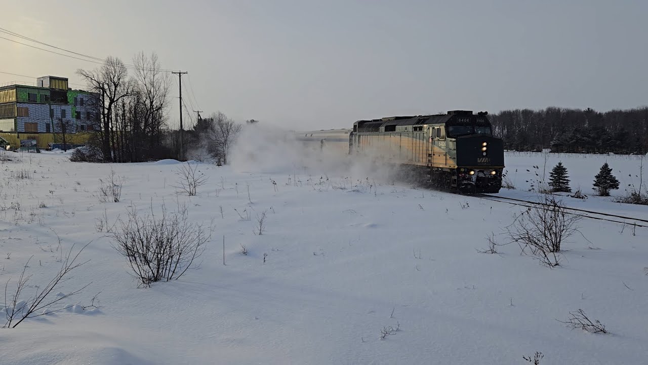VIA Rail 601/603 with shave and a haircut and hornshow 2026-01-16