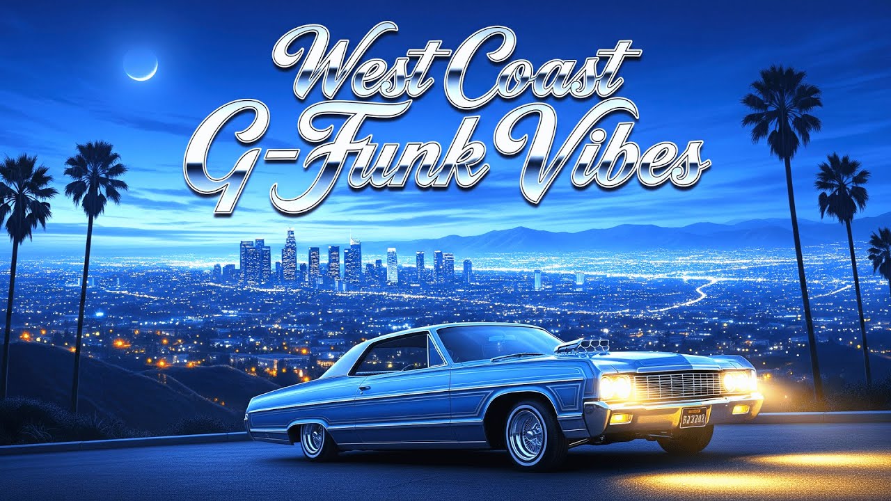 🎵 West Coast G Funk Vibes – Midnight Blue Cruisin’ Above Los Angeles 🌙✨
