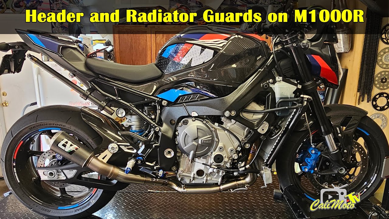 2023 BMW M1000R Header and Radiator Guards Installed