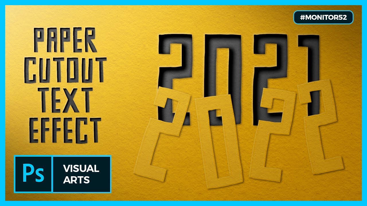 PAPER CUTOUT TEXT EFFECT IN PHOTOSHOP